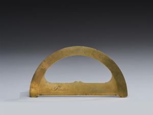 Brass protractor signed Poudra à Paris early 19th century